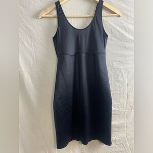 M&S Marks & Spencer black mini shapewear dress medium control slip